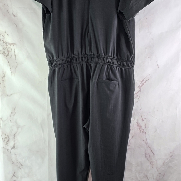 Albion Jumpsuit Women XXL 2X Black Jogger Zip Every Day Jetsetter Short Sleeve - Picture 8 of 15